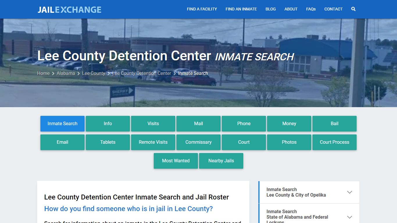 Lee County Detention Center Inmate Search - Jail Exchange