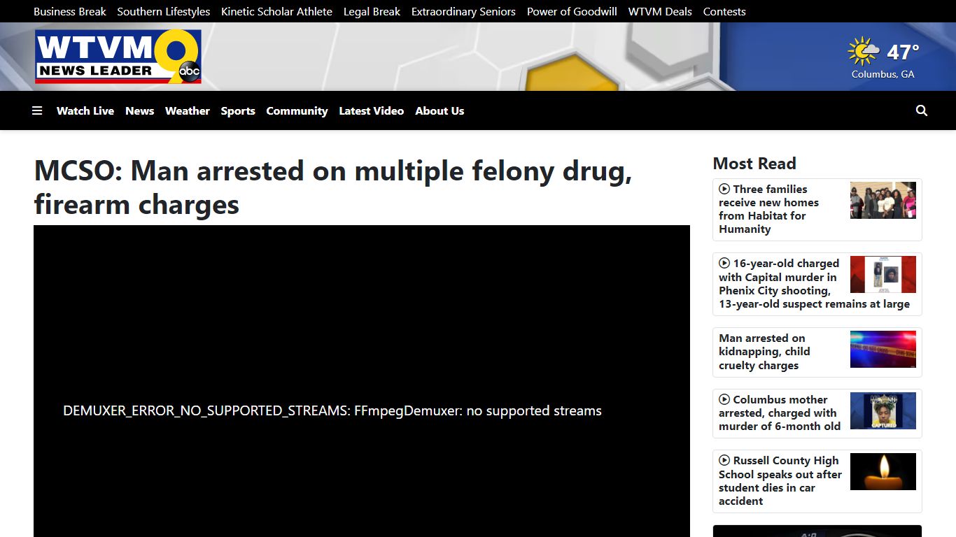Man arrested on multiple felony drug, firearm charges - WTVM News Leader 9
